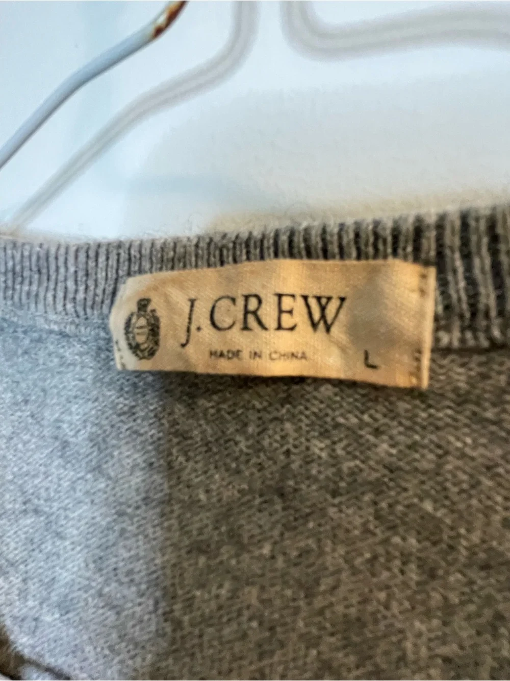 J. Crew gray cotton-cashmere sweater vest L